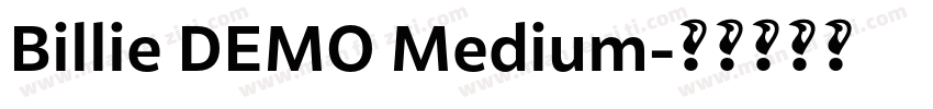 Billie DEMO Medium字体转换